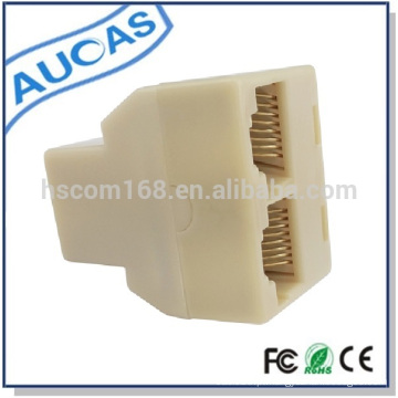 Aucas Adaptador de cabo de telefone 3-way divisor de cabo para RJ45 e RJ11